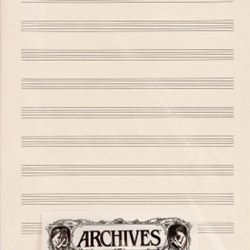 Manuscript Paper (10 stave, 24 folded sheets) . Archives Archives