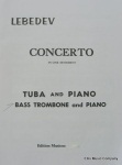 Concerto . Tuba or Bass Trombone &amp; Piano . Lebedev