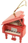 Music Treasures 463106 Grand Piano Ornament (red)