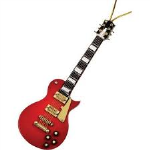 Aim 39150 Red LP Electric Guitar Ornament (5")