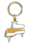Harmony FPK529GWT Steinway Piano Keychain (gold and white)