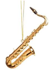 Music Treasures 463167 Tenor Saxophone Ornament (gold) (4.5")
