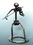 461151 Metal Violin Player Sculpture . Music Treasures