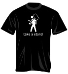100378_L Take A Stand T-Shirt (black, large) . Music Treasures