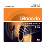 EJ10 Acoustic Guitar String Set (Extra Light, 80/20 bronze) . D'Addario