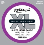 EHR320 Half Rounds Guitar Strings (semi-flat, super light) . D'Addario