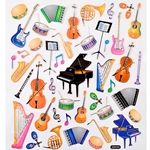 A29548 Piano/Musical Instruments Stickers . Aim