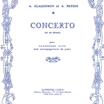 Concerto in Eb . Alto Saxophone . Glazunov
