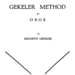 Gekeler Method v.1 . Oboe . Gekeler