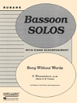 Song Without Words . Bassoon and Piano . Weissenborn