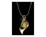 FPN558G French Horn Necklace . Harmony Jewelry