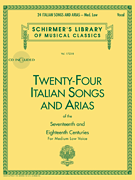Twenty Four Italian Songs and Arias w/CD . Medium Low Voice . Various