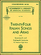 Twenty Four Italian Songs and Arias w/CD . Medium High Voice . Various Vocl