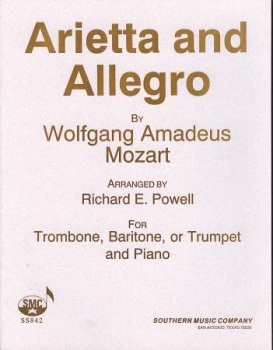Arietta and Allegro . Trumpet or Trombone & Piano . Mozart