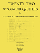 Quintets (22) . Woowind Quintet . Various