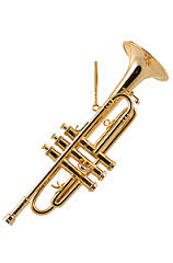 Aim 9201 Gold Trumpet Ornament (4.5")