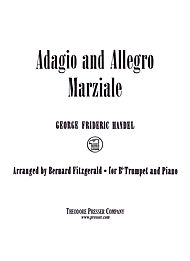 Adagio and Allegro Marziale . Trumpet and Piano . Handel