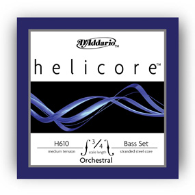 H61034 Helicore Orchestral 3/4 Double Bass String Set . D'Addario