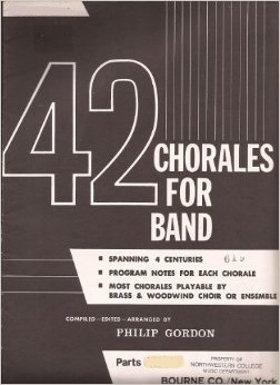 42 Chorales for Band . 1st Alto Saxophone . Various