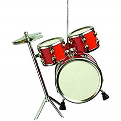 9219 Drum Set Ornament (red) . AIM