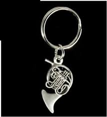 FPK558PW French Horn Keychain (pewter) . Harmony