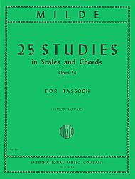 Studies (25) in Scales and Chords Op.24 . Bassoon . Milde