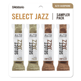 DSJ-J2M Select Jazz Alto Saxophone Sampler Pack (2M and 2H filed/unfiled) . D'Addario