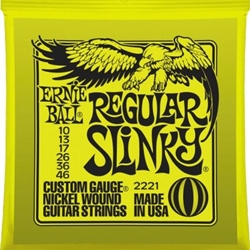 2221 Regular Slinky Custom Gauge Electric Guitar Strings (nickel wound, 10-46) . Ernie Ball