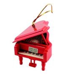 39100 Grand Piano Ornament (red, 3.5") . Aim