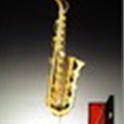 400006 Miniature Alto Saxophone w/Case . Music Treasures