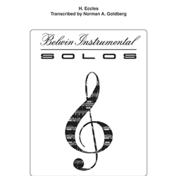 Sonata In G Minor . Bass Clarinet and Piano . Eccles