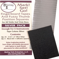 FM4110S Mark!Set!Go! Fingerboard Tape (silver) w/thumb squares . Sterling