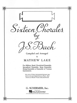 Chorales (16) . Baritone Saxophone . Bach