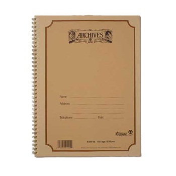 Manuscript Book (12 stave spiral bound, 96 pages) . Archives
