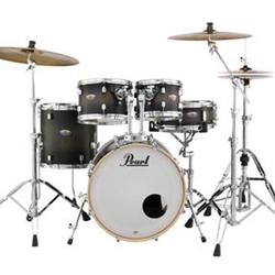 DMP905P/C262 Decade Maple Series 5 Piece Drum Shell Pack (satin black burst, shell pack only) . Pearl