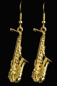 Harmony FPE566G Alto Saxophone Earrings (gold)